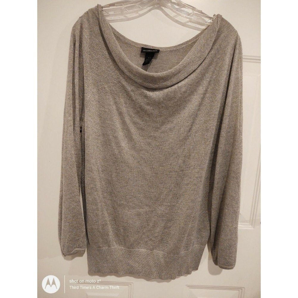 NWT Lane Bryant 14/16 Top Silver Sheer Shimmer